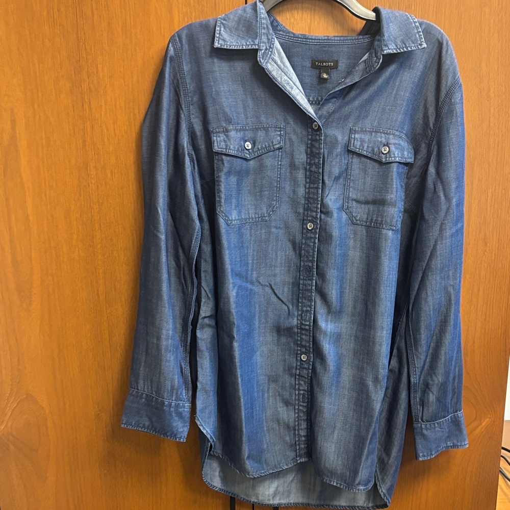 Talbots Chambray Button-Down Shirt